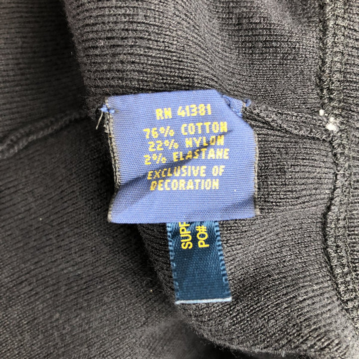 Ralph Lauren POLO Ralph Lauren full-zip sweatshirt, men's size XL cotton black type Vintage Second Hand