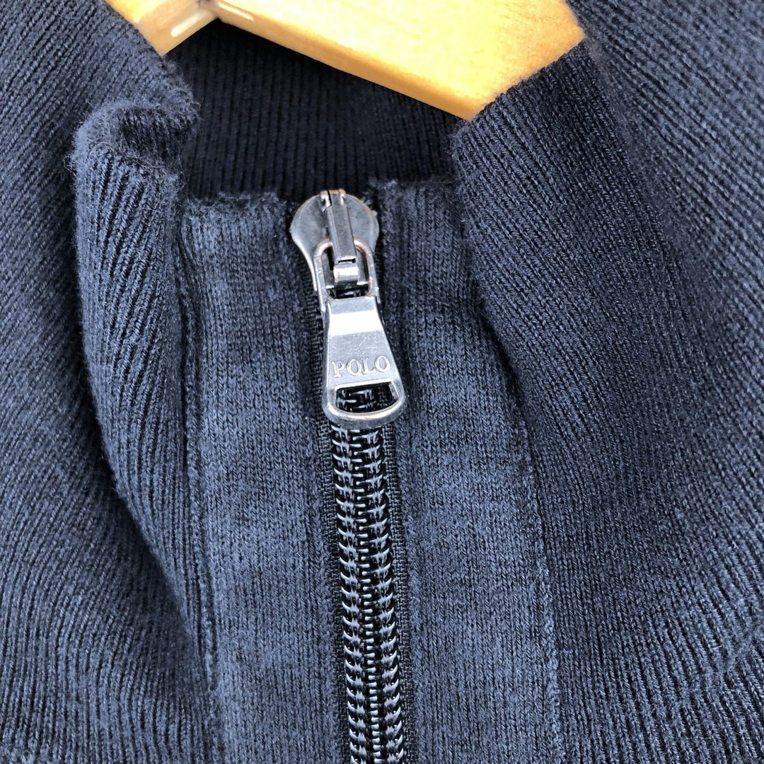 Ralph Lauren POLO Ralph Lauren full-zip sweatshirt, men's size XL cotton black type Vintage Second Hand