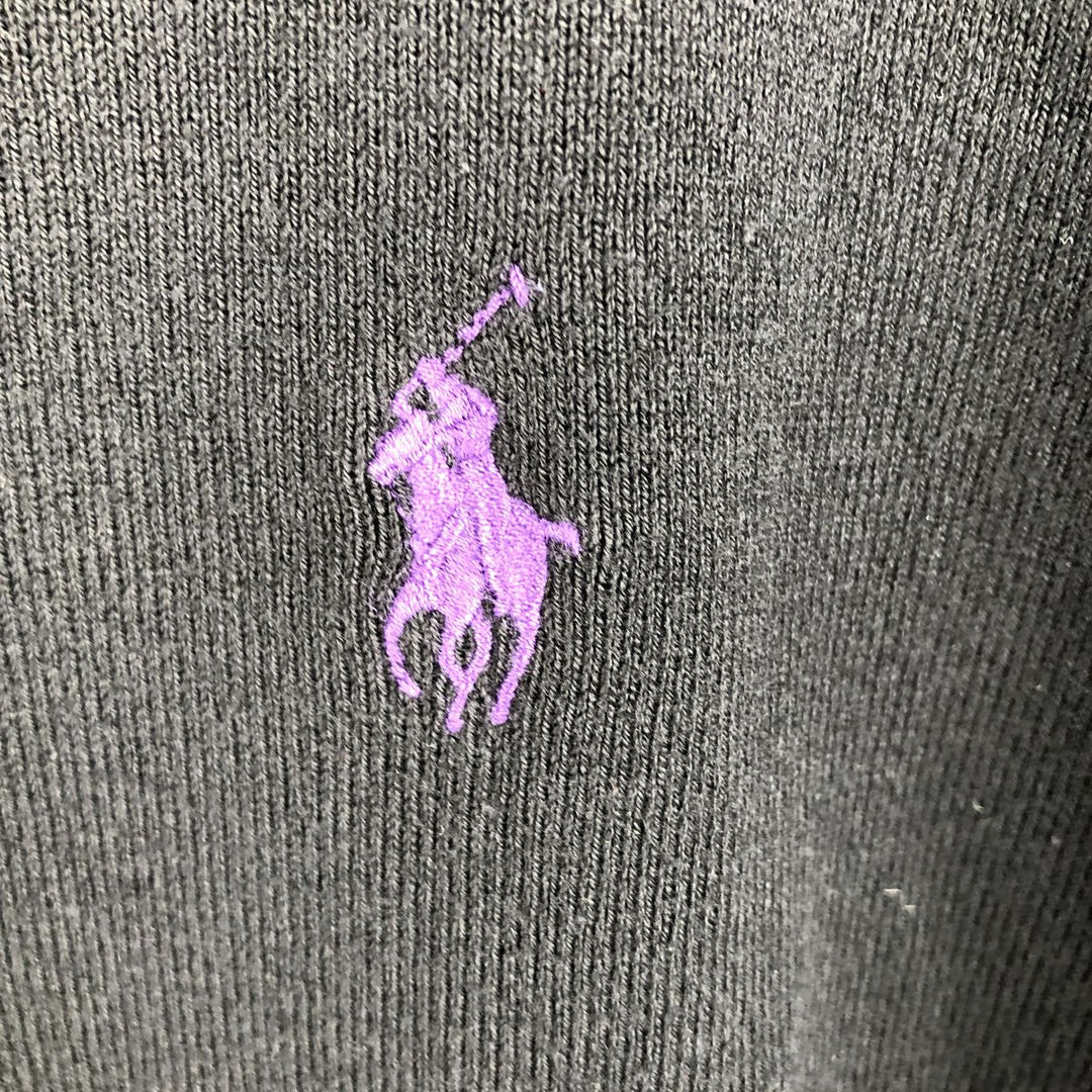 Ralph Lauren POLO Ralph Lauren full-zip sweatshirt, men's size XL cotton black type Vintage Second Hand
