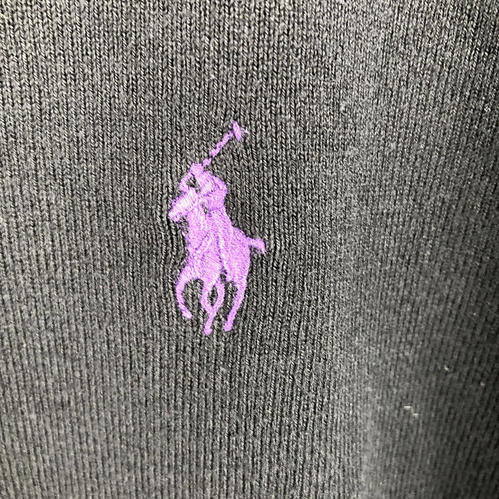 Ralph Lauren POLO Ralph Lauren full-zip sweatshirt, men's size XL cotton black type Vintage Second Hand