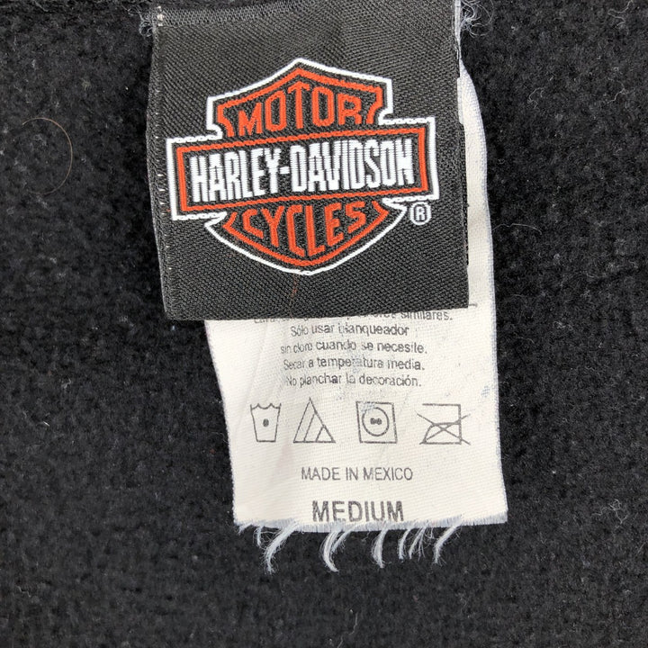 Harley-Davidson full-zip sweatshirt, men's size M cotton black type Vintage Second Hand