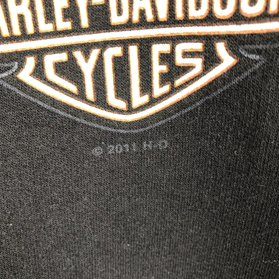 Harley-Davidson full-zip sweatshirt, men's size M cotton black type Vintage Second Hand