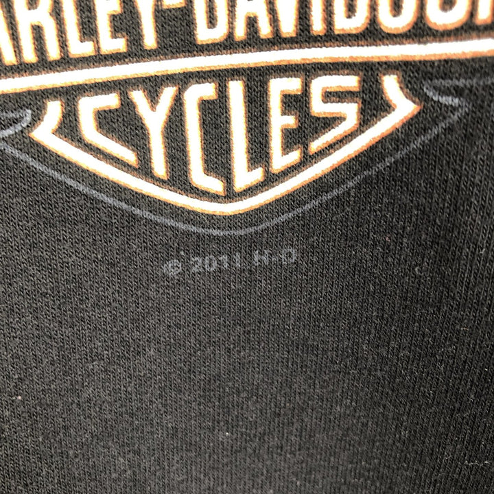 Harley-Davidson full-zip sweatshirt, men's size M cotton black type Vintage Second Hand