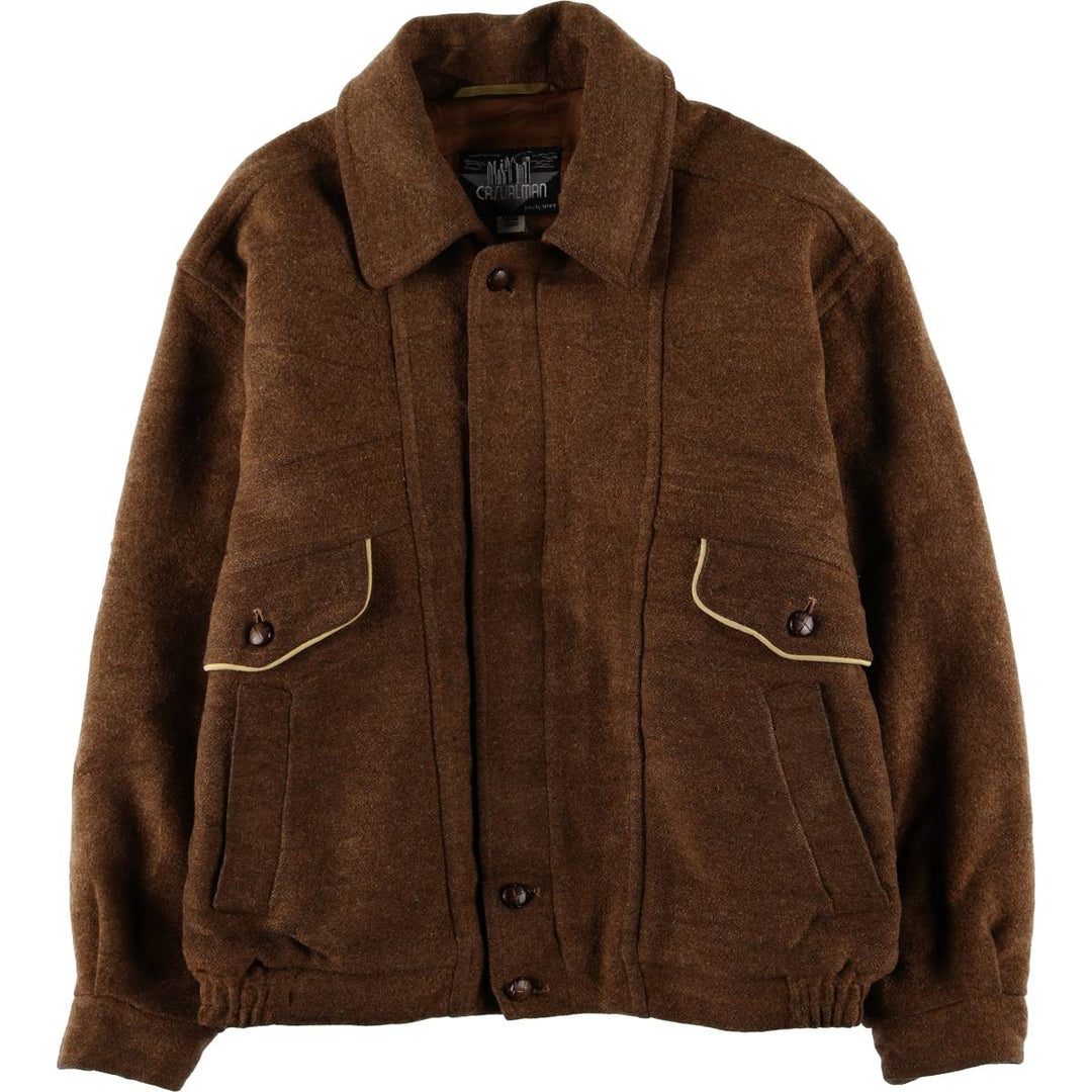 Vintage utex Casualman wool jacket, size M, men's wool brown type Vintage Second Hand