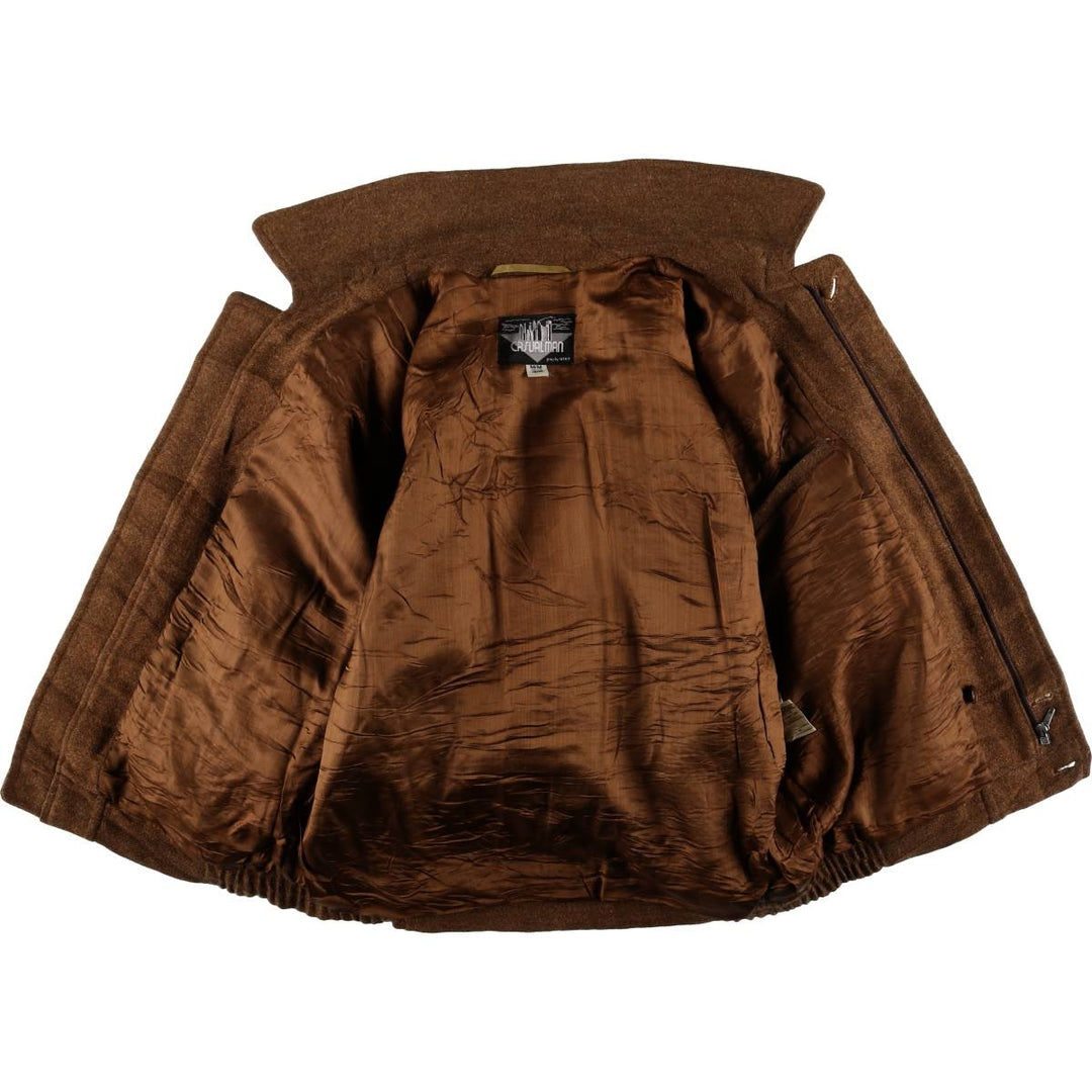 Vintage utex Casualman wool jacket, size M, men's wool brown type Vintage Second Hand