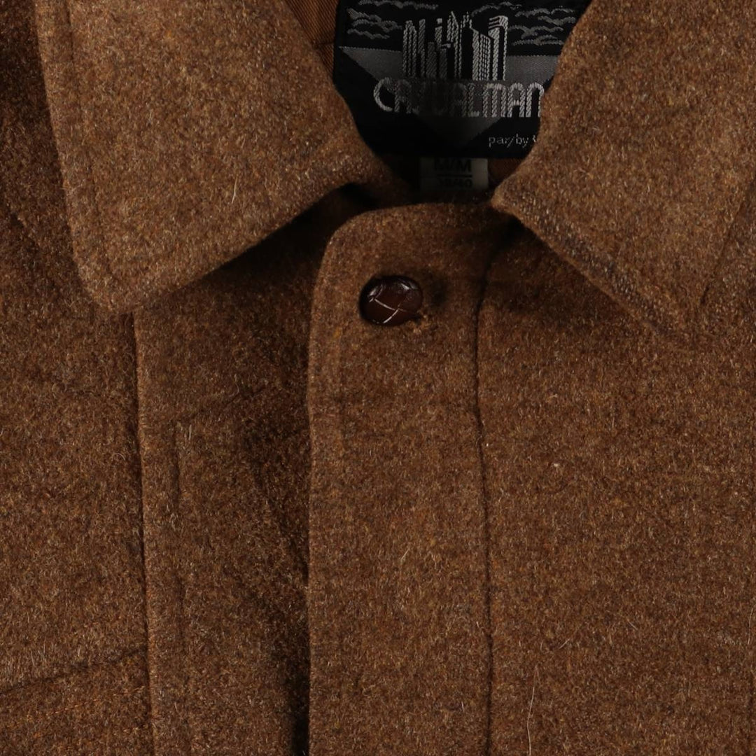 Vintage utex Casualman wool jacket, size M, men's wool brown type Vintage Second Hand