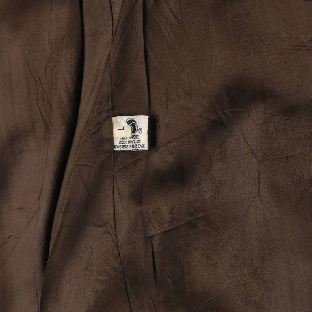 Herman Kay Wool Sports Jacket, Made in USA, Men's Size L, Vintage wool brown type Vintage Second Hand