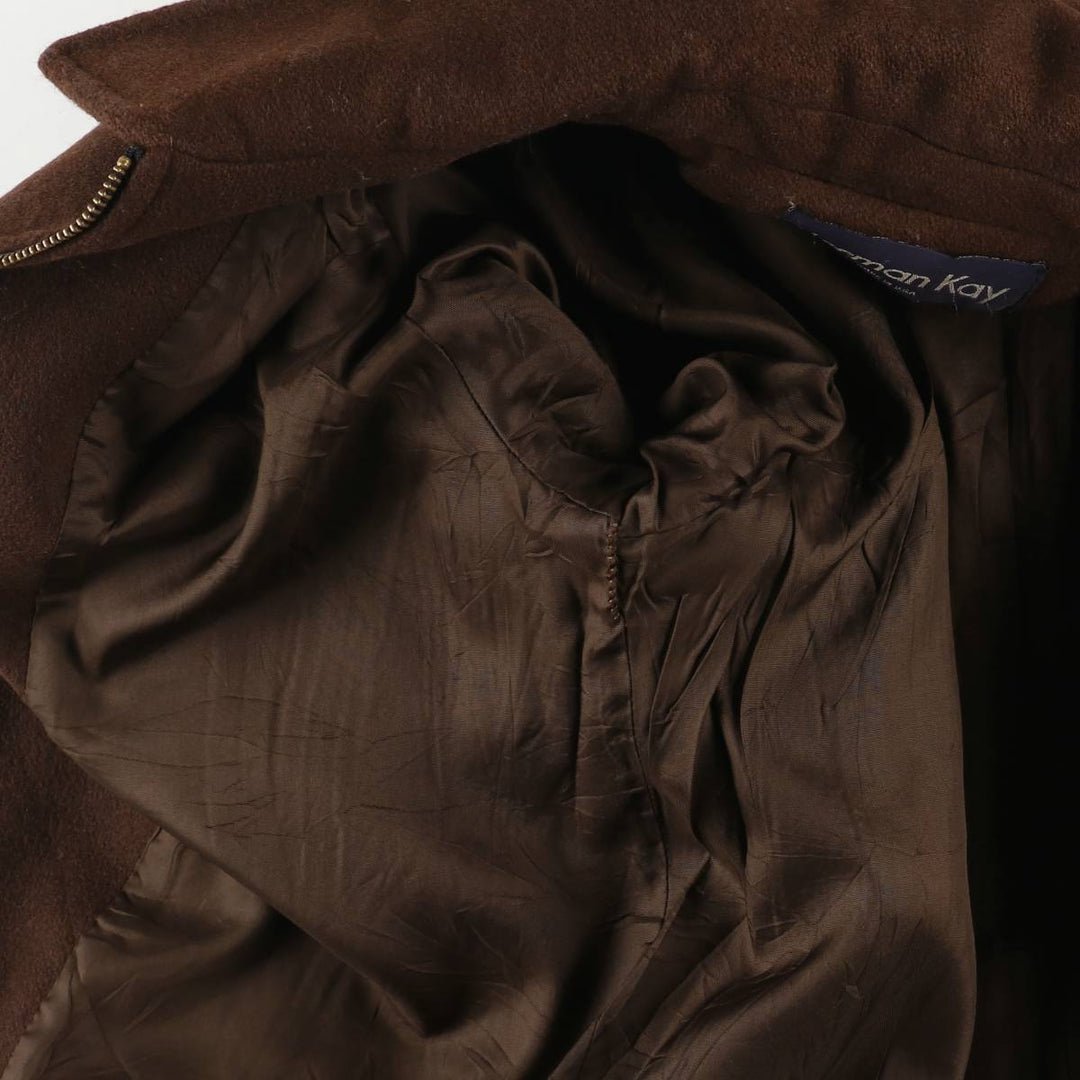 Herman Kay Wool Sports Jacket, Made in USA, Men's Size L, Vintage wool brown type Vintage Second Hand