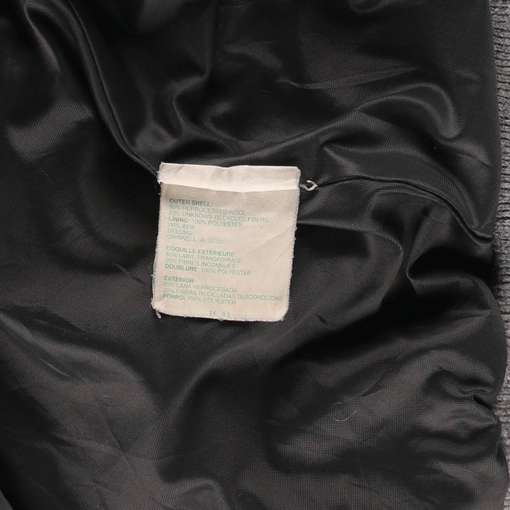 Vintage 80s-90'S DeLONG Wool Varsity Jacket, Award Jacket, Men's XL wool gray type Vintage Second Hand