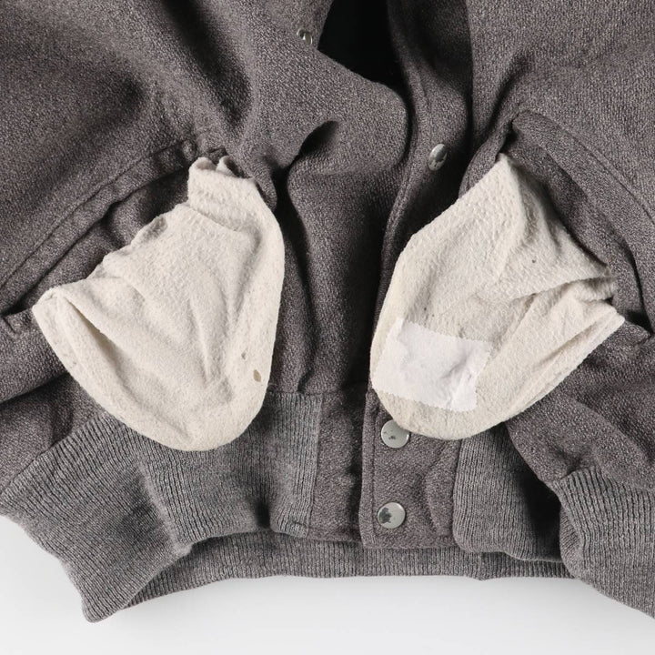 Vintage 80s-90'S DeLONG Wool Varsity Jacket, Award Jacket, Men's XL wool gray type Vintage Second Hand