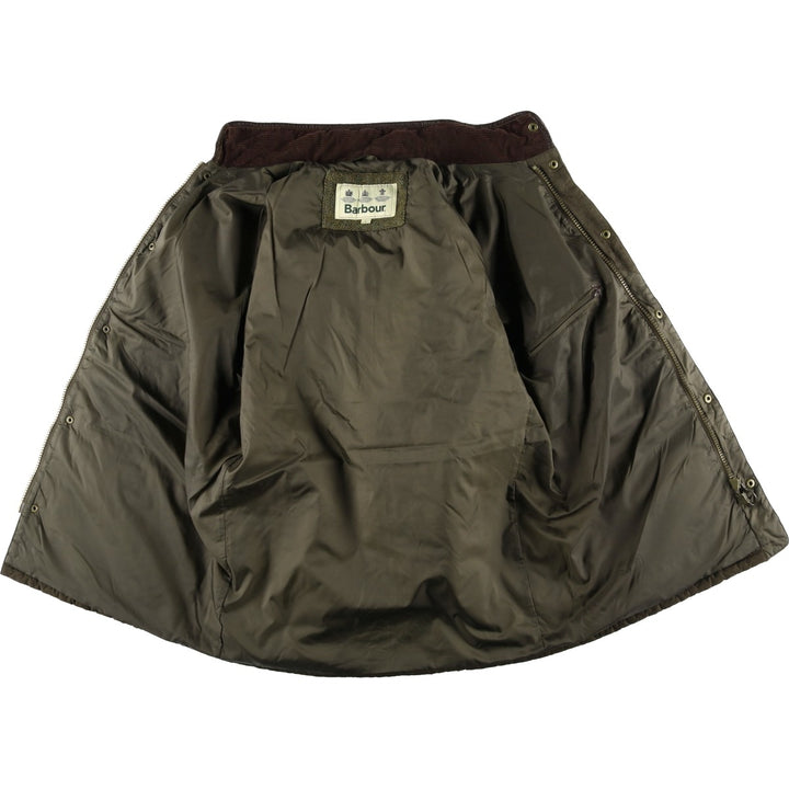 Barbour DEVON JACKET quilted puffer jacket, men's size L polyester Khaki type Vintage Second Hand