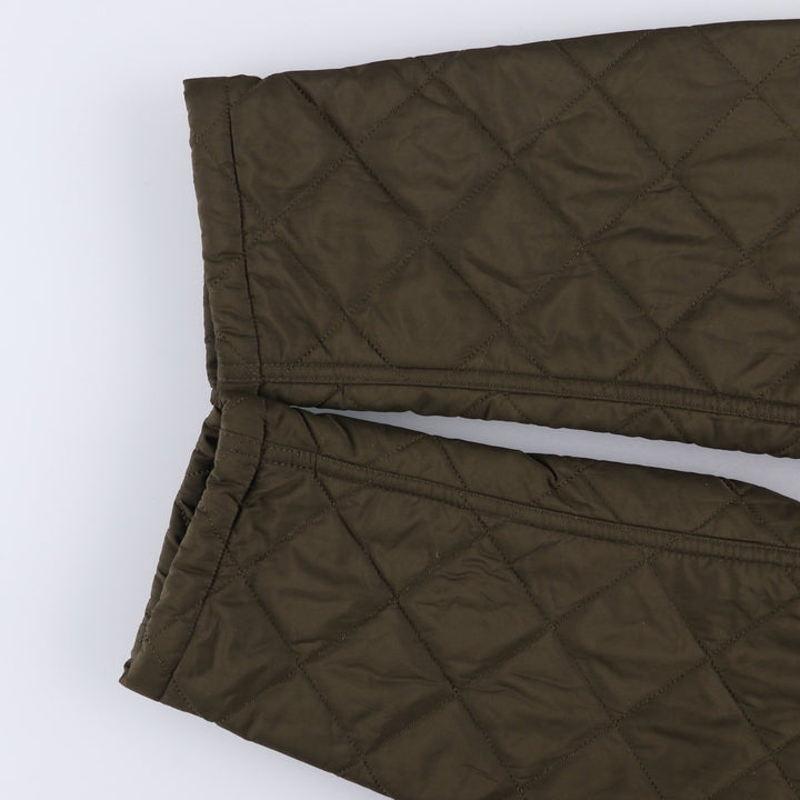 Barbour DEVON JACKET quilted puffer jacket, men's size L polyester Khaki type Vintage Second Hand
