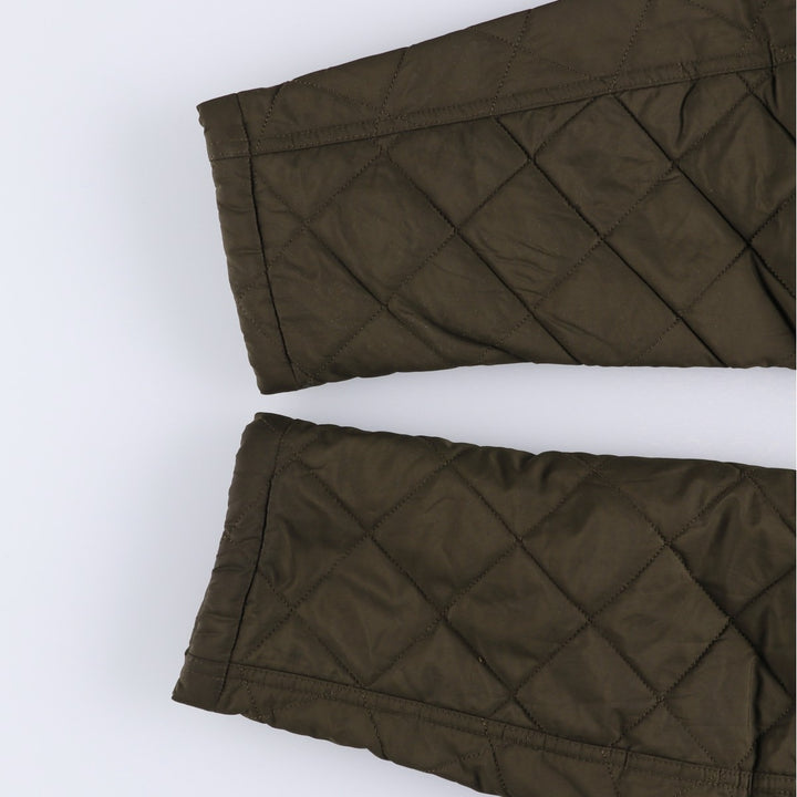 Barbour DEVON JACKET quilted puffer jacket, men's size L polyester Khaki type Vintage Second Hand