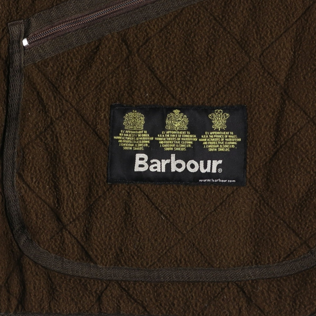 2000s~ Barbour Microfiber Polarquilt Long 3-Warrant Quilted Puffer Jacket, Men's Size L polyester brown type Vintage Second Hand