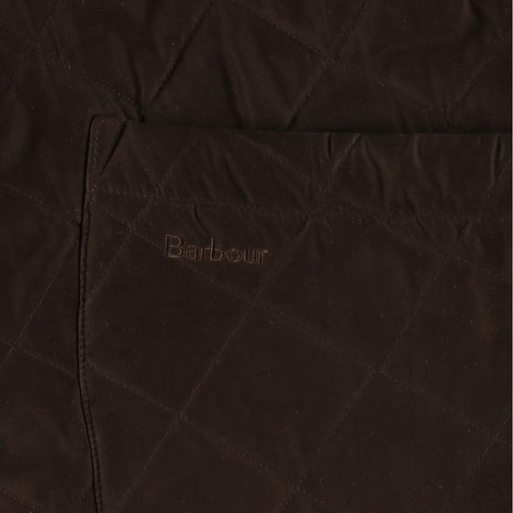 2000s~ Barbour Microfiber Polarquilt Long 3-Warrant Quilted Puffer Jacket, Men's Size L polyester brown type Vintage Second Hand