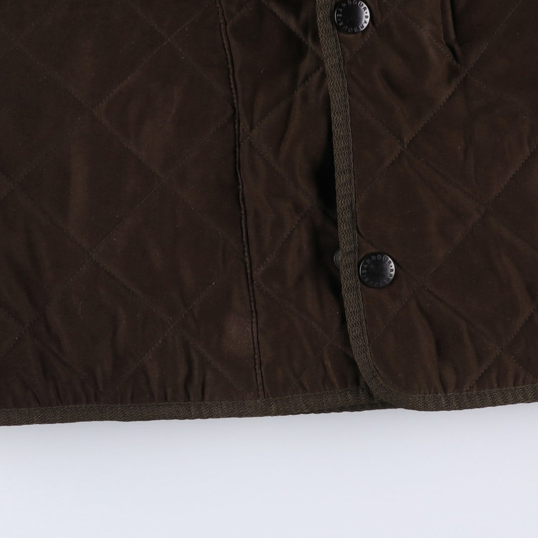 2000s~ Barbour Microfiber Polarquilt Long 3-Warrant Quilted Puffer Jacket, Men's Size L polyester brown type Vintage Second Hand