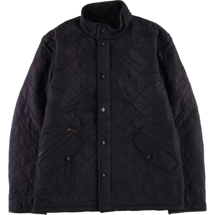 2000s~ Barbour Powell 3 Warrant Quilted Puffer Jacket, Men's Size L polyester black type Vintage Second Hand