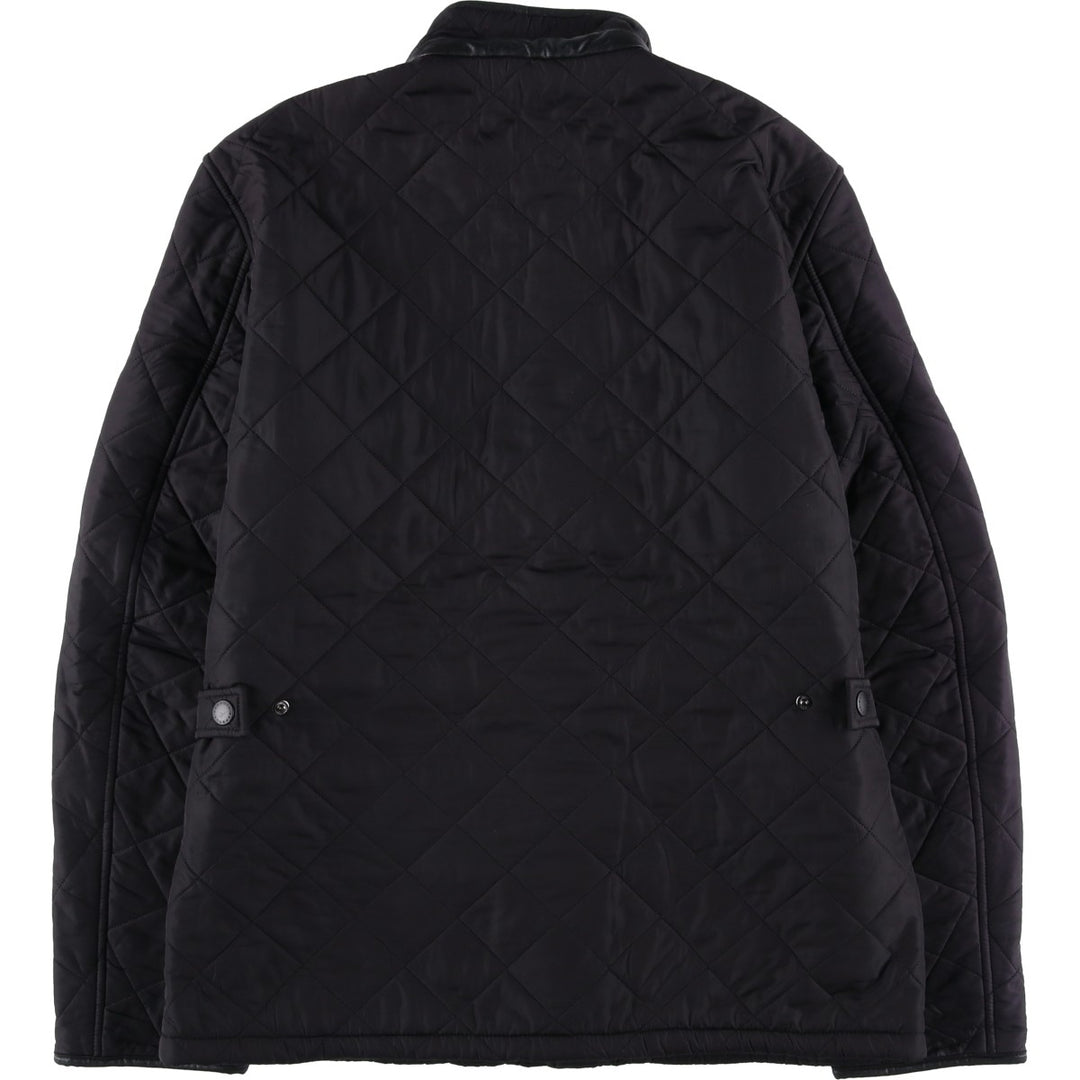 2000s~ Barbour Powell 3 Warrant Quilted Puffer Jacket, Men's Size L polyester black type Vintage Second Hand