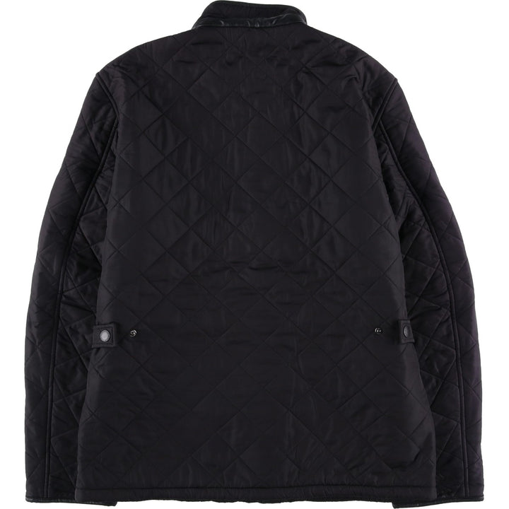 2000s~ Barbour Powell 3 Warrant Quilted Puffer Jacket, Men's Size L polyester black type Vintage Second Hand