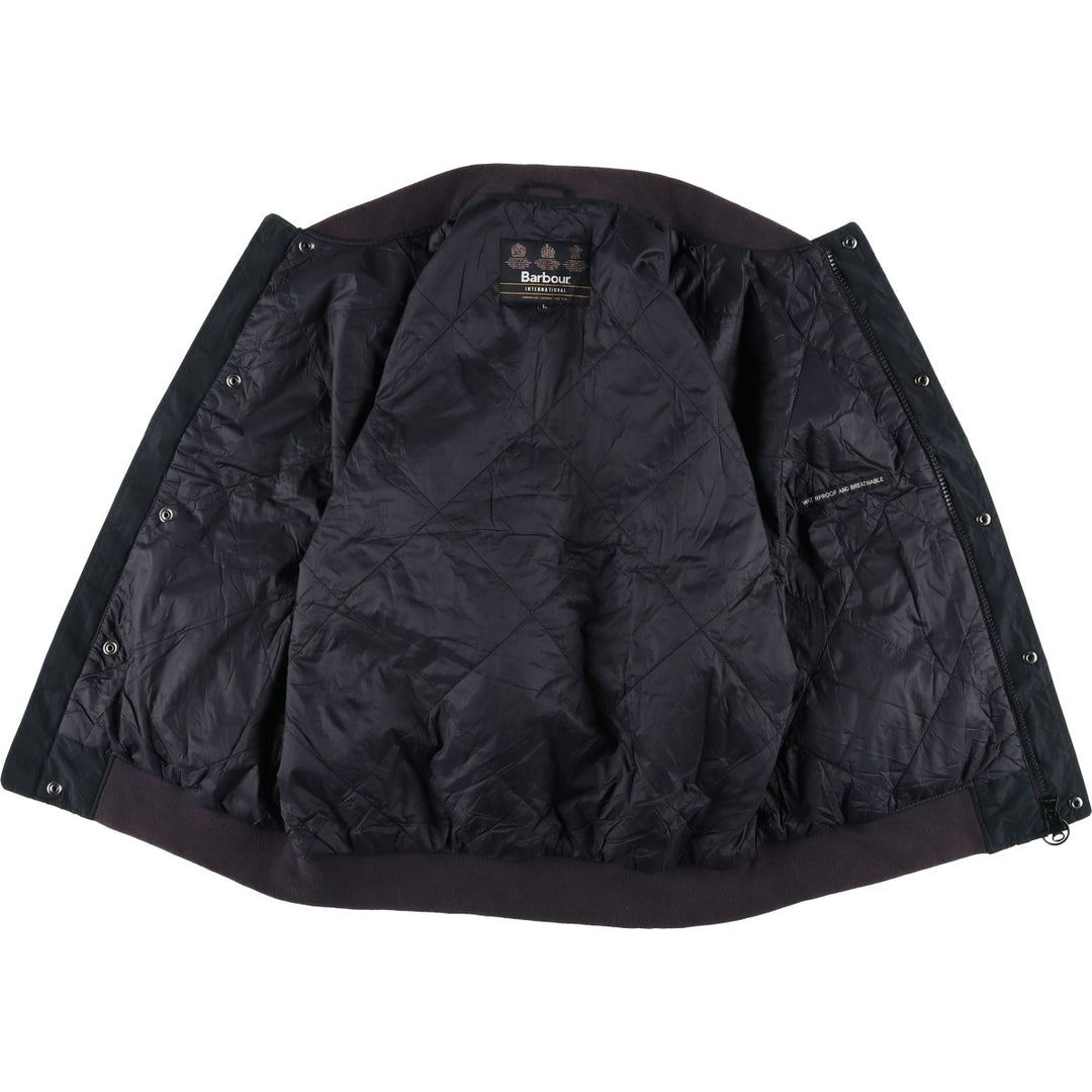 2000s~ Barbour INTERNATIONAL 3-Warrant Padded Puffer Jacket, Men's Size L polyester black type Vintage Second Hand