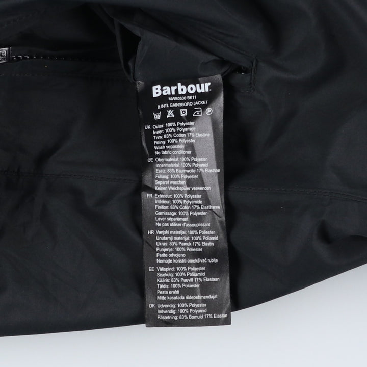 2000s~ Barbour INTERNATIONAL 3-Warrant Padded Puffer Jacket, Men's Size L polyester black type Vintage Second Hand