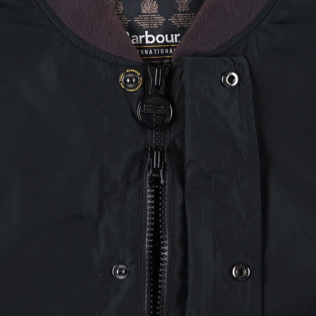 2000s~ Barbour INTERNATIONAL 3-Warrant Padded Puffer Jacket, Men's Size L polyester black type Vintage Second Hand
