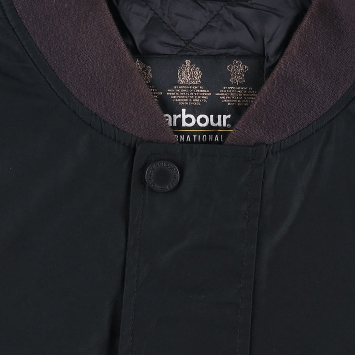 2000s~ Barbour INTERNATIONAL 3-Warrant Padded Puffer Jacket, Men's Size L polyester black type Vintage Second Hand