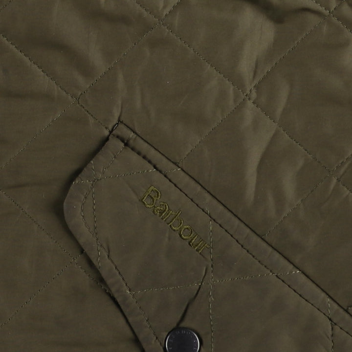 2000s~ Barbour Chelsea Sport Quilt 3 Warrant Quilted Puffer Jacket, Men's Size L polyester Khaki type Vintage Second Hand