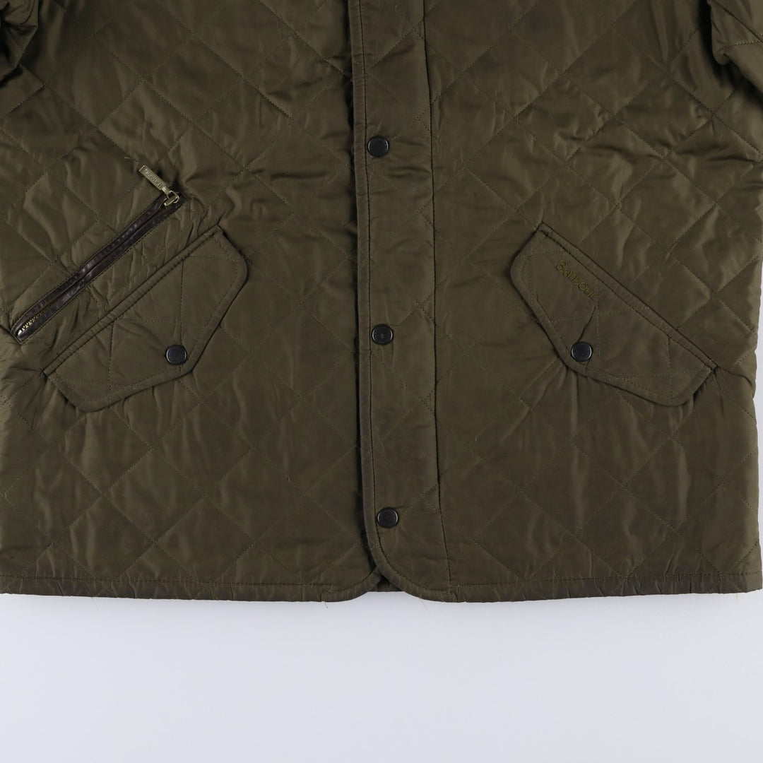 2000s~ Barbour Chelsea Sport Quilt 3 Warrant Quilted Puffer Jacket, Men's Size L polyester Khaki type Vintage Second Hand