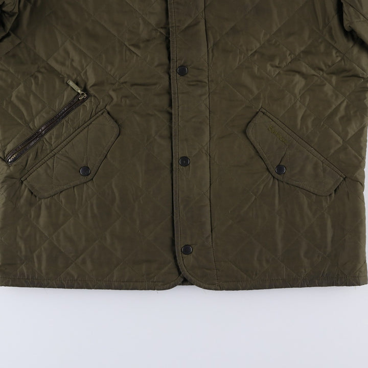 2000s~ Barbour Chelsea Sport Quilt 3 Warrant Quilted Puffer Jacket, Men's Size L polyester Khaki type Vintage Second Hand