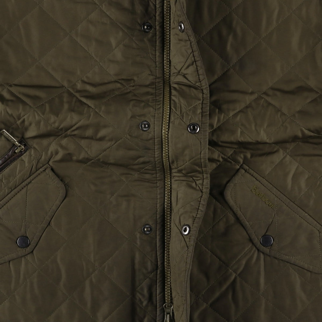 2000s~ Barbour Chelsea Sport Quilt 3 Warrant Quilted Puffer Jacket, Men's Size L polyester Khaki type Vintage Second Hand