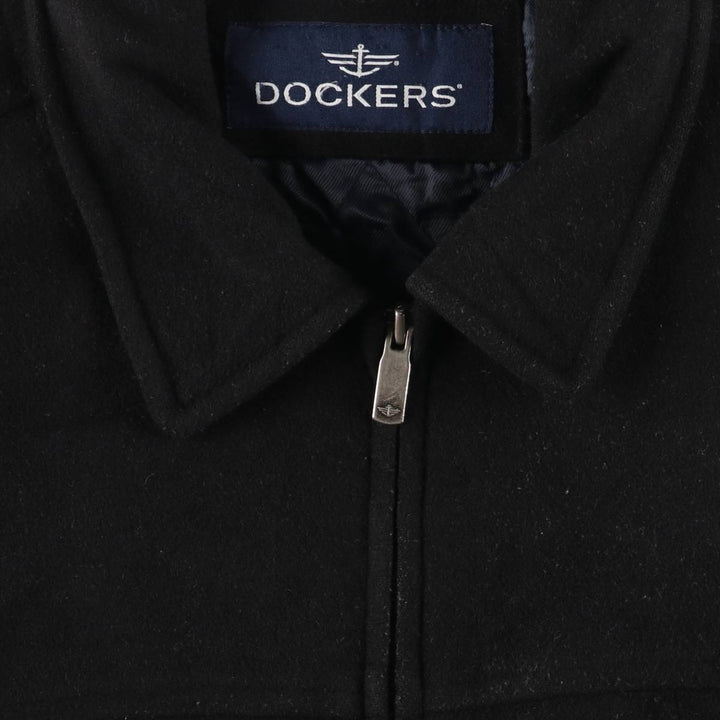 Dockers padded wool sports jacket, men's size XL wool black type Vintage Second Hand
