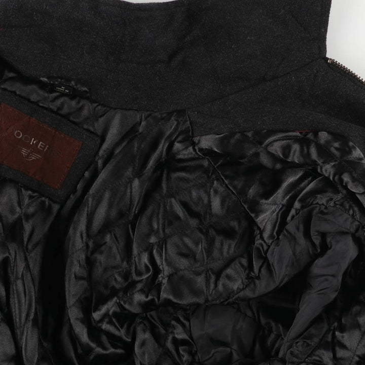 Dockers padded wool sports jacket, men's size M wool Charcoal Vintage Second Hand