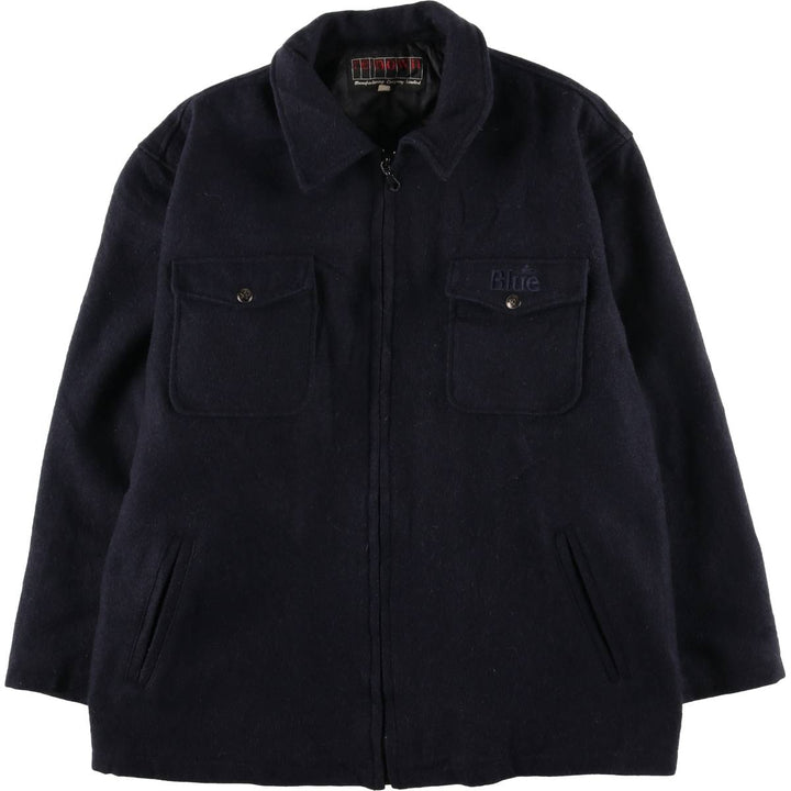 Vintage renown padded wool jacket, made in Canada, size L, men's size L wool navy blue type Vintage Second Hand