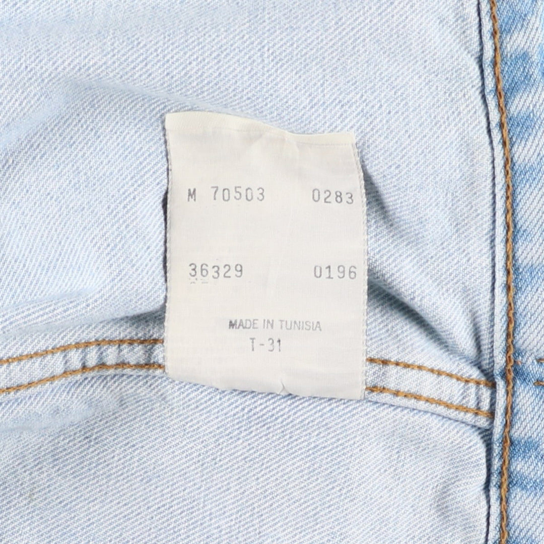 90'S Levi's 70503-0283 Denim Jacket, Men's Medium, Vintage cotton blue type Vintage Second Hand