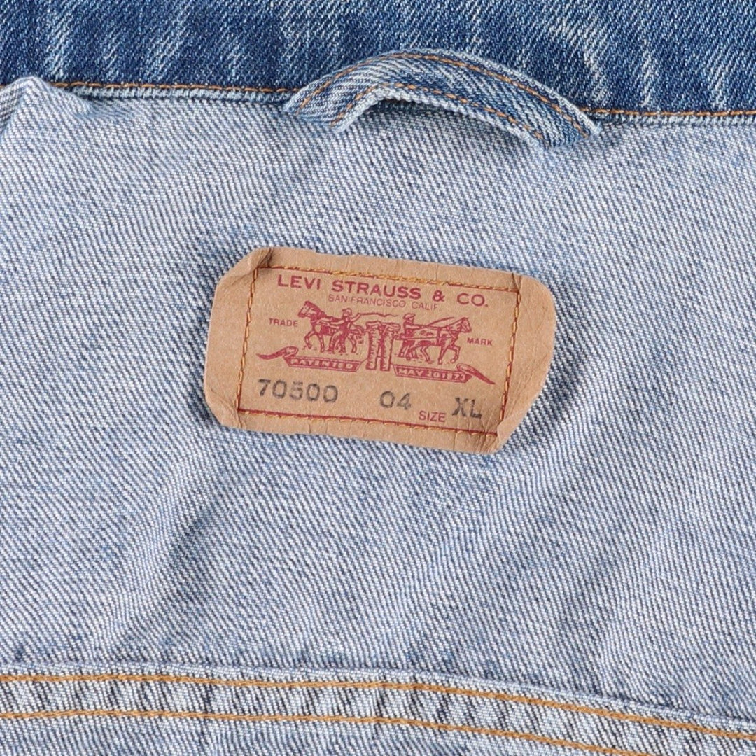 Levi's 70500-0414 Euro Model Denim Jacket, G-Jean, Men's XL Size cotton blue type Vintage Second Hand