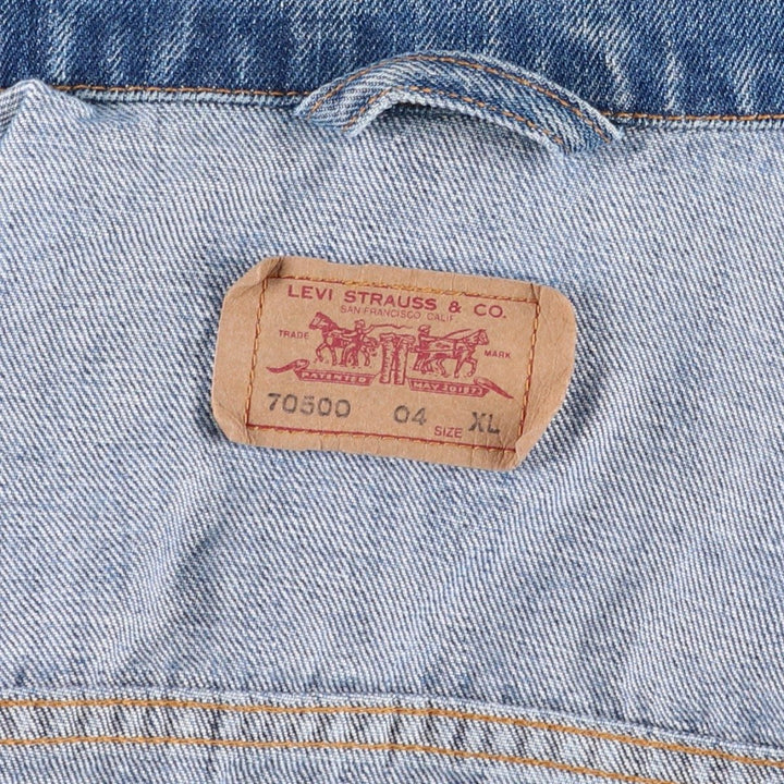 Levi's 70500-0414 Euro Model Denim Jacket, G-Jean, Men's XL Size cotton blue type Vintage Second Hand