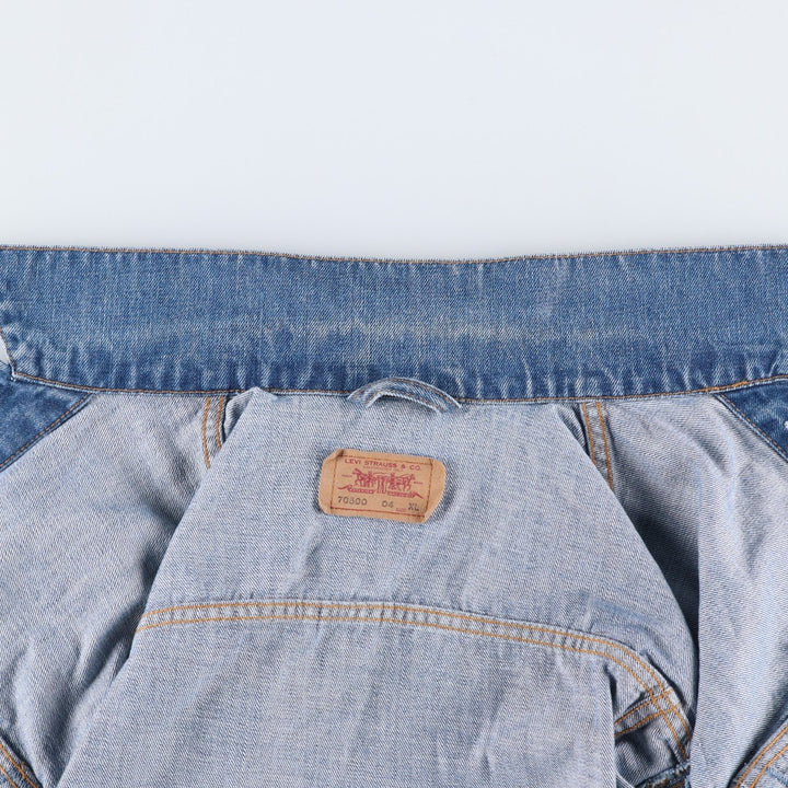 Levi's 70500-0414 Euro Model Denim Jacket, G-Jean, Men's XL Size cotton blue type Vintage Second Hand