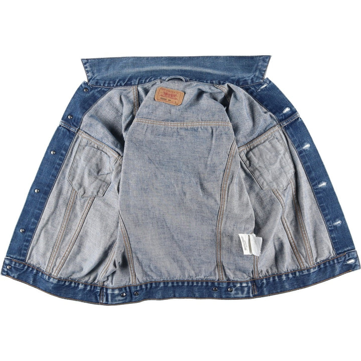2000'S Levi's Euro Model Denim Jacket, Men's Size L cotton blue type Vintage Second Hand