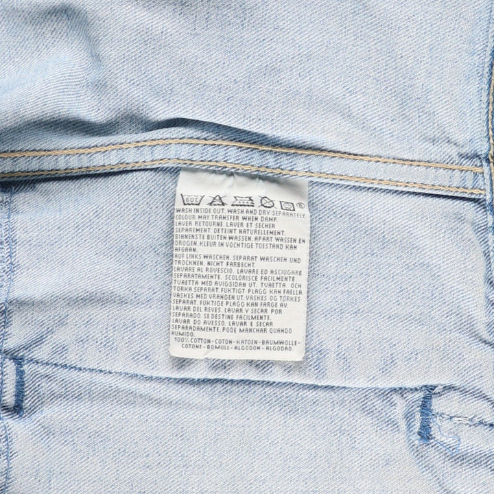 90'S Levi's 70503-0211 Denim Jacket, Men's Size L, Vintage cotton Blue type light blue Vintage Second Hand