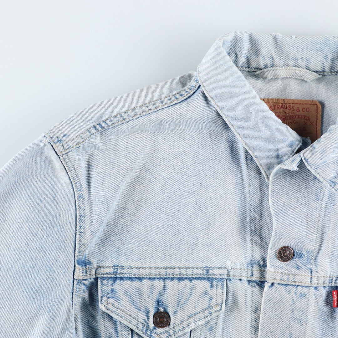 90'S Levi's 70503-0211 Denim Jacket, Men's Size L, Vintage cotton Blue type light blue Vintage Second Hand