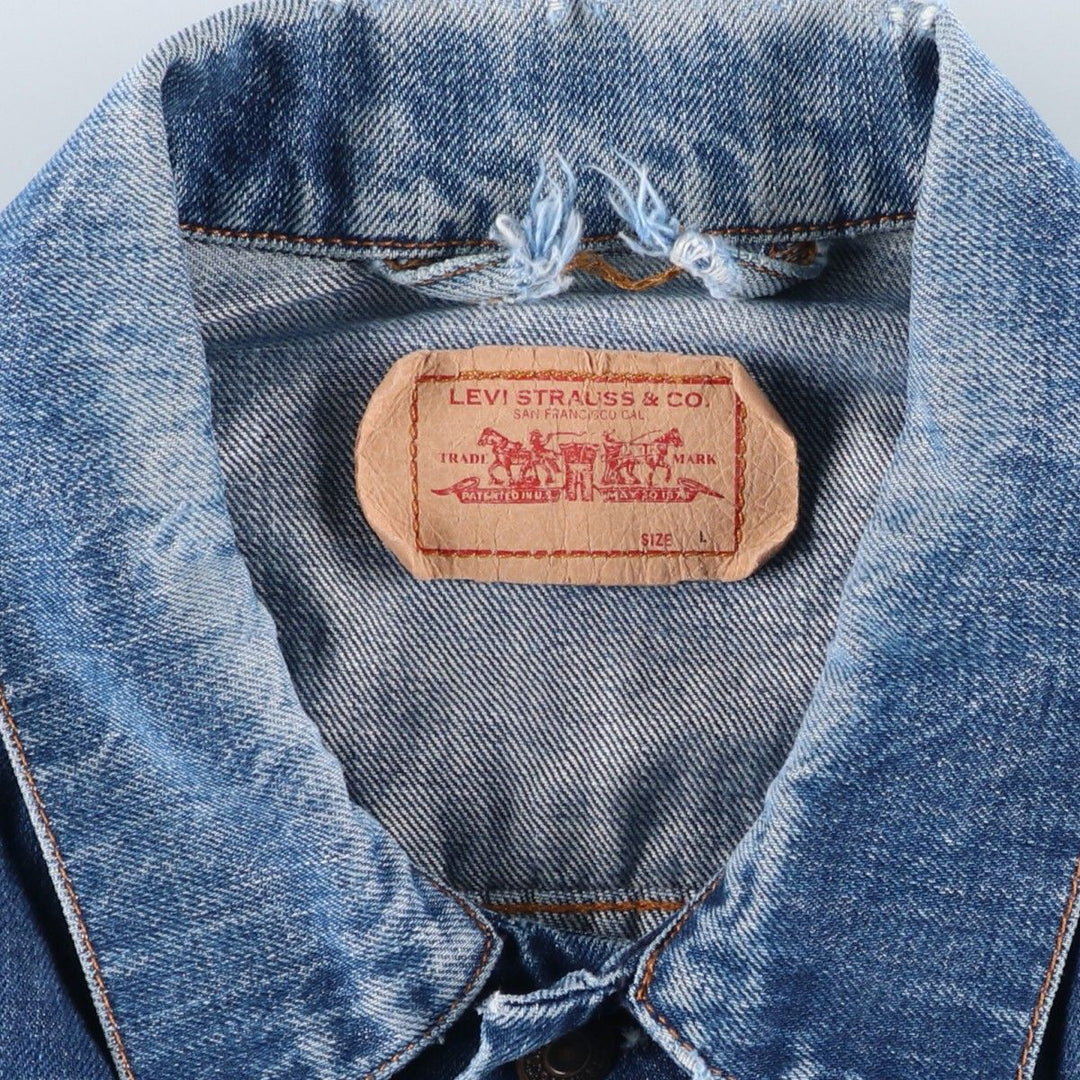2000'S Levi's Euro Model Denim Jacket, Men's Size L cotton blue type Vintage Second Hand