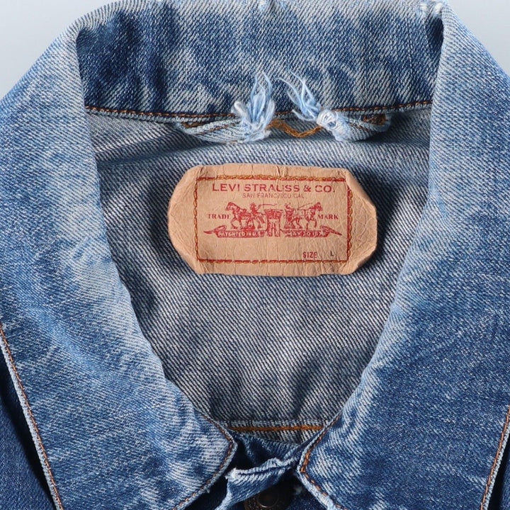 2000'S Levi's Euro Model Denim Jacket, Men's Size L cotton blue type Vintage Second Hand