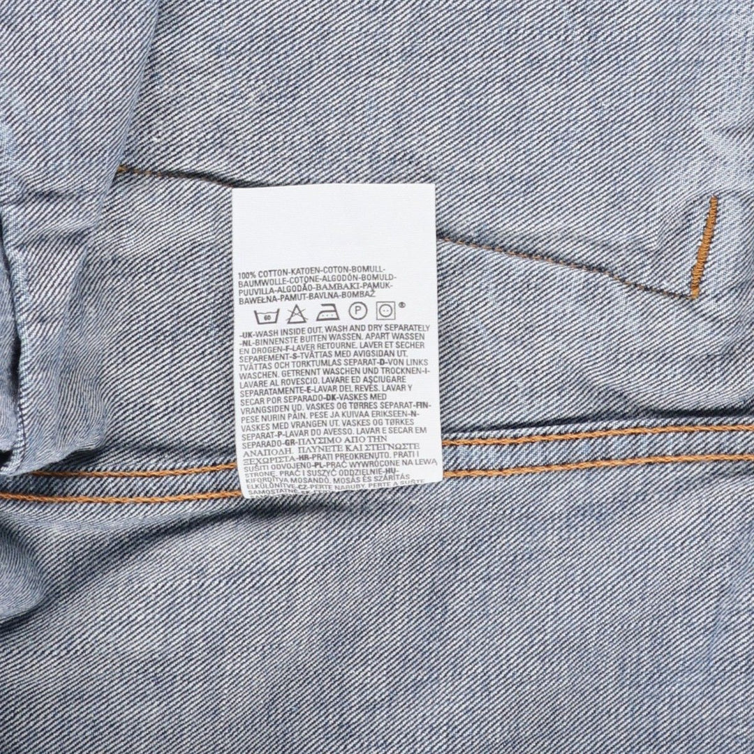 2000'S Levi's Euro Model Denim Jacket, Men's Size L cotton blue type Vintage Second Hand