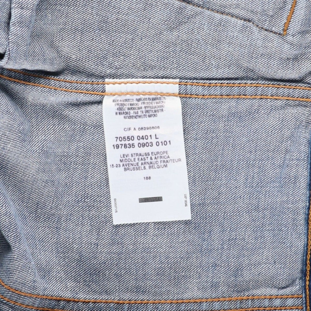 2000'S Levi's Euro Model Denim Jacket, Men's Size L cotton blue type Vintage Second Hand
