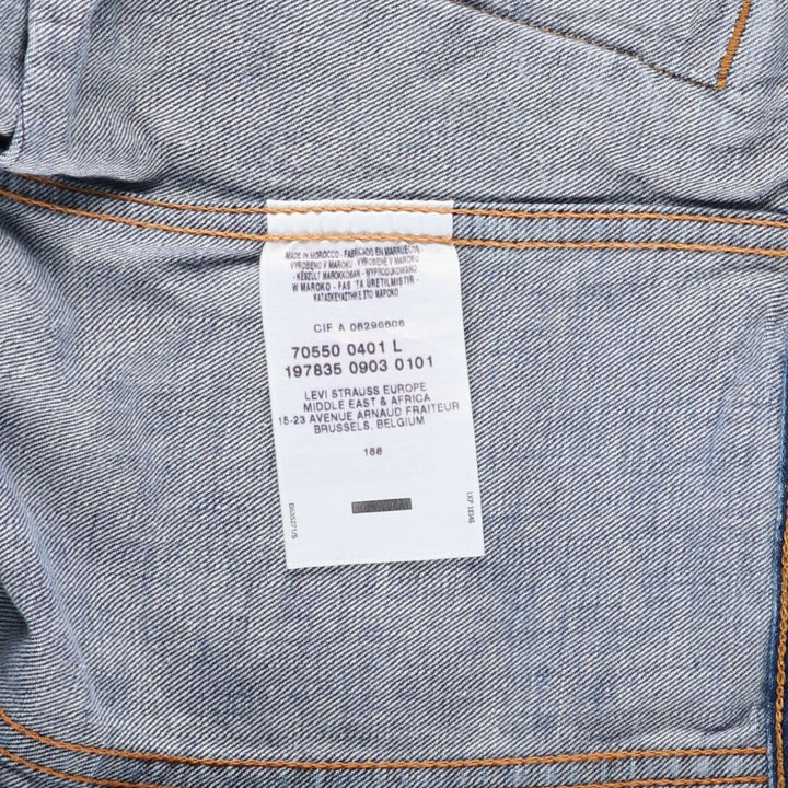 2000'S Levi's Euro Model Denim Jacket, Men's Size L cotton blue type Vintage Second Hand