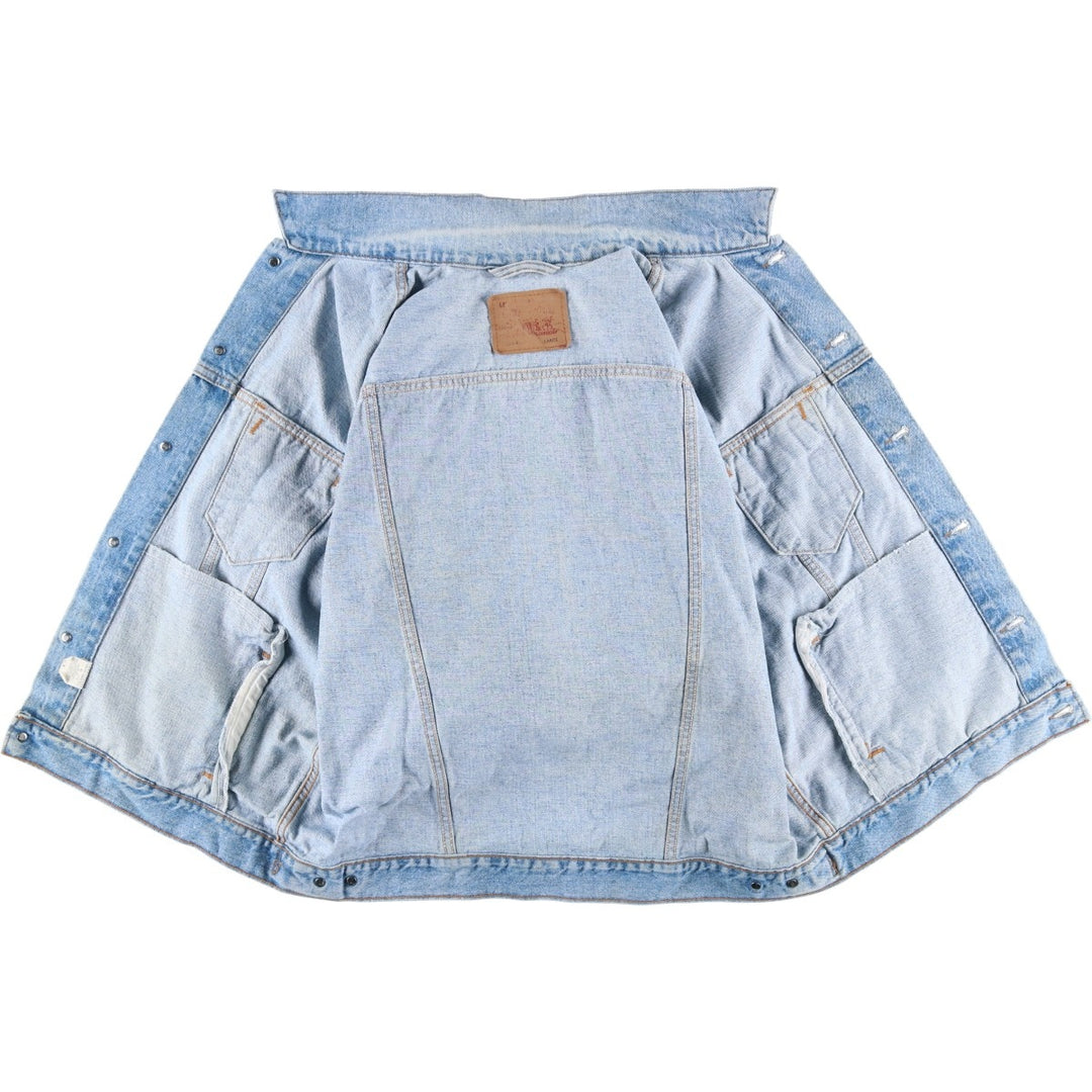 90'S Levi's 70507-4890 denim jacket, denim jacket, made in the USA, men's size L, vintage cotton blue type Vintage Second Hand