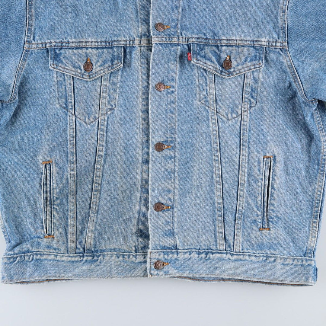 90'S Levi's 70507-4890 denim jacket, denim jacket, made in the USA, men's size L, vintage cotton blue type Vintage Second Hand