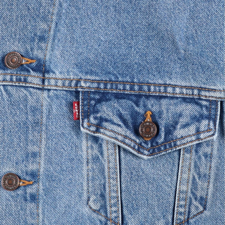 2000'S Levi's denim jacket, men's size XL cotton blue type Vintage Second Hand