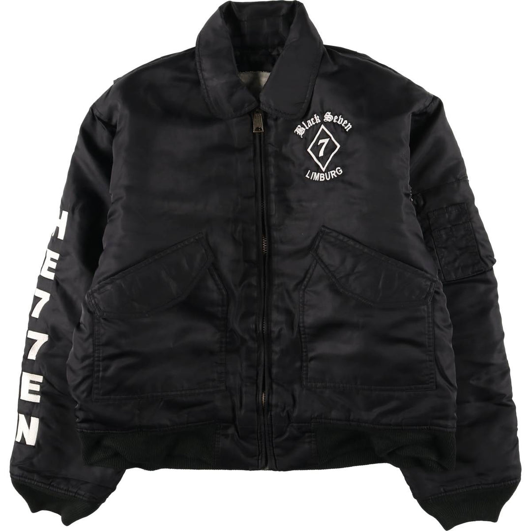 Civilian CWU-type padded military jacket, men's size XL unclear black type Vintage Second Hand